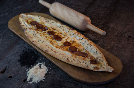 Pide With Sucuk & Cheese